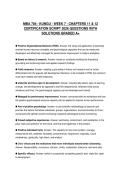 MBA 704 - KUNGU - WEEK 7 - CHAPTERS 11 & 12 PRACTICE EXAMINATION 2026 QUESTIONS WITH ANSWERS GRADED A&plus;