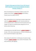 Property Management Mock Exam &num;4 Newest  2026 Questions and Correct Detailed Answers  Already Graded A&plus;
