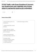 TCOLE Traffic code Exam Questions & Answers Test QUESTIONS AND VERIFIED SOLUTIONS &vert;2026&vert; ELABORATED &DETAILED ANSWERS&excl;&excl;
