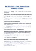 Hk 2810- Unit 3 Exam Questions With Complete Answers