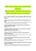 WGU D635 Study Guide &lpar;2026&sol;2027 Syllabus&rpar; Key Concepts&colon; Inclusive Classrooms&comma; IDEA&comma; and Instructional Strategies