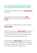 NC Jurisprudence Exam Newest 2026 Questions  and Correct Detailed Answers Already Graded A&plus; 