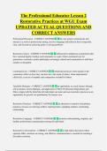 The Professional Educator Lesson 2  Restorative Practices at WGU Exam  UPDATED ACTUAL QUESTIONS AND  CORRECT ANSWERS