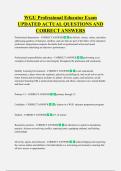 WGU Professional Educator Exam  UPDATED ACTUAL QUESTIONS AND  CORRECT ANSWERS
