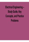 Electrical Engineering Study Guide Key Concepts and Practice Problems with Questions and Answers with Solution 2025&sol; 2026