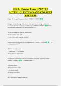 OBC1- Chapter Exam UPDATED  ACTUAL QUESTIONS AND CORRECT  ANSWERS