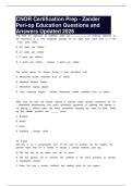CNOR Certification Prep - Zander Peri-op Education Questions and Answers Updated 2026