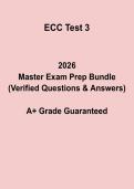 Comprehensive Exam bundle for ECC Test 3-6 &lpar;2026-2027 Exams&rpar;