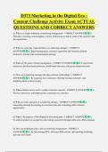 D373 Marketing in the Digital Era -  Content Challenge Activity Exam ACTUAL  QUESTIONS AND CORRECT ANSWERS
