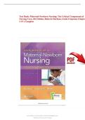Test Bank Maternal-Newborn Nursing The Critical Components of Nursing Care&comma; 4th Edition&comma; Roberta Durham&comma; Linda Chapman Chapters 1-19 Complete &lpar;1&rpar;&period;pdf