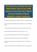WGU D335 Intro to Python Resources EXAM NEWEST 2026 ACTUAL EXAM COMPLETE QUESTIONS AND CORRECT DETAILED ANSWERS &lpar;VERIFIED ANSWERS&rpar; &vert;ALREADY GRADED A&plus;