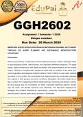 GGH2602 Assignment 1 &lpar;COMPLETE ANSWERS&rpar; Semester 1 2026 - DUE 26 March 2026