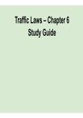 Traffic Laws Chapter 6 Study Guide with Questions and Answers with Solution 2025&sol; 2026