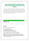 CEA Certification Exam &ndash; Certified Energy Auditor &lpar;AEE&rpar;&comma; 2026&sol;2027&comma; 120 Questions with Answers