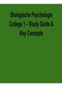 Biologische Psychologie College 1 Study Guide Key Concepts with Questions and Answers with Solution 2025&sol; 2026