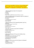 Case Management Final Exam 2026-2027 &vert; Real Practice Questions With Verified Correct Answers &vert; CCM & Social Work Case Management Study Guide Graded A&plus;