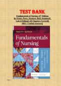 Fundamentals of Nursing 12th Edition   By Potter&comma; Perry&comma; Stockert&comma; Hall&comma; Steindorff&period;   Latest Edition&vert;&vert; All Chapters Covered&vert;&vert;   100&percnt; Verified Answers&vert;&vert; 