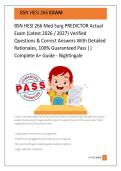 BSN HESI 266 Med Surg PREDICTOR Actual  Exam &lpar;Latest 2026 &sol; 2027&rpar; Verified  Questions & Correct Answers With Detailed   Rationales&comma; 100&percnt; Guaranteed Pass &vert;&vert;  Complete A&plus; Guide - Nightingale 