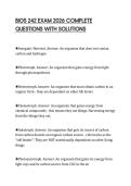 BIOS 242 EXAM 2026 COMPLETE QUESTIONS WITH SOLUTIONS