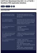 CAVIT MA 1 Benchmark One &lpar;CH&period; 1&comma; 2&comma; 4&comma; 17 & 19&rpar; &ndash; Questions With Applicable Solutions