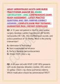 ADULT-GERONTOLOGY ACUTE CARE NURSE  PRACTITIONER &lpar;AGACNP-BC&rpar; BOARD  CERTIFICATION &ndash; ANCC COMPREHENSIVE EXAM READY ASSESSMENT - LATEST PRACTICE  QUESTIONS AND 100&percnt; VERIFIED CORRECT  ANSWERS &vert; COMPLETE EXAM PREP TESTBANK &vert;  GUARANTEED PASS &vert; INSTANT DOWNLOA