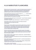 H & H NARM STUDY FLASHCARDS&period; QUESTIONS AND ANSWERS
