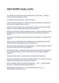 H&H NARM study cards Questions and Answers 100&percnt; Correct