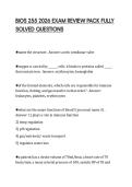 BIOS 255 2026 EXAM REVIEW PACK FULLY SOLVED QUESTIONS