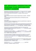 DCF- BEHAVIORAL OBSERVATION AND SCREENING EXAM QUESTIONS WITH CORRECT ANSWERS