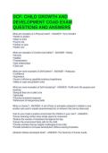 DCF&colon; CHILD GROWTH AND DEVELOPMENT CGAD EXAM QUESTIONS AND ANSWERS