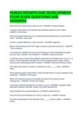 HUMAN GROWTH AND DEVELOPMENT EXAM GUIDE QUESTIONS AND ANSWERS