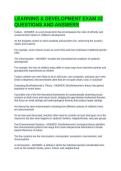 LEARNING & DEVELOPMENT EXAM &num;2 QUESTIONS AND ANSWERS