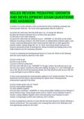 NCLEX REVIEW&colon; PEDIATRIC GROWTH AND DEVELOPMENT EXAM QUESTIONS AND ANSWERS
