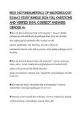 BIOS 242 FUNDAMENTALS OF MICROBIOLOGY EXAM 3 STUDY BUNDLE 2026 FULL QUESTIONS AND VERIFIED 100&percnt; CORRECT ANSWERS GRADED A&plus;