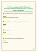 HOSA Pharmacology Exam &lpar;2026&ndash;2027 Update&rpar; Comprehensive Review &vert; Verified Questions & Answers &vert; Grade A Guaranteed&period;