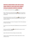 NAB RCAL EXAM NEWEST 2024-2025 ACTUAL  EXAM COMPLETE QUESTIONS AND CORRECT  DETAILED ANSWERS &lpar;VERIFIED ANSWERS&rpar;  T&sol;F -- Anxiety is a common reaction to stress&period; - answer☑️️&period;&period;True  When is a resident assessment update needed&quest; - answer☑️️&period;&period;Return from hospit