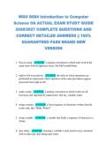 WGU D684 Introduction to Computer  Science OA ACTUAL EXAM STUDY GUIDE  2026&sol;2027 COMPLETE QUESTIONS AND  CORRECT DETAILED ANSWERS &vert;&vert; 100&percnt;  GUARANTEED PASS BRAND NEW  VERSION 