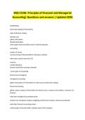 WGU D196- Principles of Financial and Managerial Accounting&vert; Questions and answers &vert; Updated 2026 
