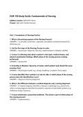NUR 198 Study Guide&colon; Fundamentals of Nursing Syllabus Version&colon; 2026&sol;2027 &lpar;New&rpar;