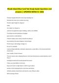 Rhode Island Blue Card Test Study Guide Questions and answers &vert; UPDATED RATED A&plus; 2026