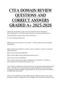 CTFA Domain Review Questions and correct answers GRADED A&plus; 2025-2026