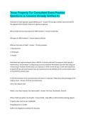 Texas Property Tax Consultant Exam Practice Questions & Answers Already Verified A&plus;