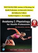 Anatomy & Physiology for Health Professions &lpar;4th Edition&rpar; by Colbert &ndash; Verified Chapters 1&ndash;19&comma; Complete Test Bank