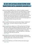 JR 201 HIP ACTUAL EXAM PAPER 2026 QUESTIONS WITH ANSWERS GRADED A&plus;