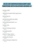JR 201 HIP CERTIFICATION SCRIPT 2026 QUESTIONS WITH SOLUTIONS GRADED A&plus;