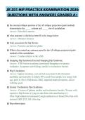 JR 201 HIP PRACTICE EXAMINATION 2026 QUESTIONS WITH ANSWERS GRADED A&plus;