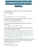 KANSAS MPJE PACKAGED ACTUAL EXAM PAPER 2026 QUESTIONS WITH ANSWERS GRADED A&plus;