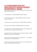A-Z STANDARDIZED DCW TEST QUESTIONS WITH VERIFIED ANSWERS &lbrack;GUARANTEED A&plus; GRADE&rsqb;