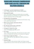 KANSAS MPJE PACKAGED COMPREHENSIVE STUDY GUIDE 2026 FULL QUESTIONS AND SOLUTIONS GRADED A&plus;