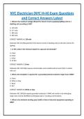 NYC Electrician &lpar;NYC H&plus;H&rpar; Exam Questions and Correct Answers Latest